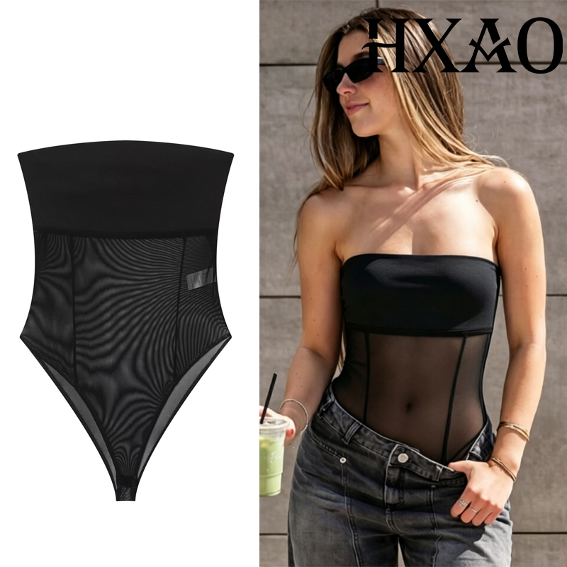 Strapless Bra Backless - HXAO Tule Corset Bodysuit Dames Zomer